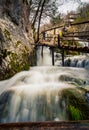 Fast moving water at Plitvice Lakes Royalty Free Stock Photo