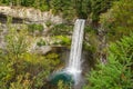 Fast moving waterfall in Brandywine Falls Provincial Park British Columbia Canada. Royalty Free Stock Photo