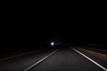 Fast night driving on highway Royalty Free Stock Photo