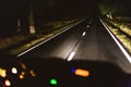 Fast night driving Royalty Free Stock Photo