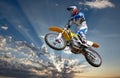 The fast pace of a motocross motorcycle.
