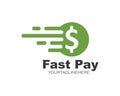 fast payment logo icon vector illustration