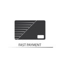 Fast payment money transfer icon