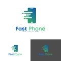 Fast phone logo vector design template