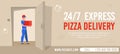 Fast Pizza Delivery Service Banner Advertisement