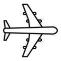 Fast plane run icon outline vector. Speed air shipped