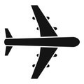 Fast plane run icon simple vector. Speed air shipped