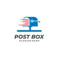 Fast Post Box logo vector template, Creative Post Box logo design concepts Royalty Free Stock Photo