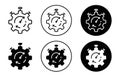 Fast Processing icon Outline flat Icon
