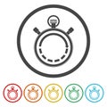 Fast Processing icon. Set icons in color circle buttons Royalty Free Stock Photo