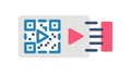 Fast QR Code Interaction Icon, vector design Generative AI Royalty Free Stock Photo