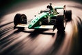 Fast racing car, speed in motion. Generative AI