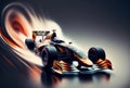 Fast racing car, speed in motion. Generative AI Royalty Free Stock Photo