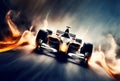 Fast racing car, speed in motion. Generative AI