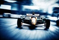Fast racing car, speed in motion. Generative AI Royalty Free Stock Photo