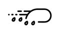 Fast rain or liquid drops icon, representing speed or intensity, vector design Generative AI Royalty Free Stock Photo