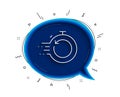 Fast recovery line icon. Backup data sign. Restore timer. Vector