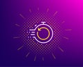 Fast recovery line icon. Backup data sign. Restore timer. Vector