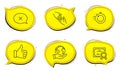 Reject, Helping hand and Like hand icons set. Fast recovery sign. Delete message, Give gesture, Thumbs up. Vector