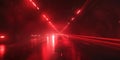 Fast red light streaks creating dynamic night motion Royalty Free Stock Photo