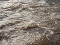 Fast river water texture with waves and ripples, Concept power of nature, energy flow Royalty Free Stock Photo