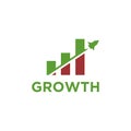 Fast rocket growth finance logo icon vector template Royalty Free Stock Photo