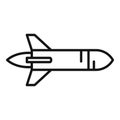 Fast rocket icon outline vector. Velocity boost