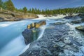 Fast running rapids in the Arctic Circle