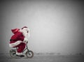 Fast Santa Claus on the bike Royalty Free Stock Photo