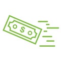 Fast send money transfer funds payment vector icon. Royalty Free Stock Photo