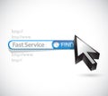 fast service search bar sign concept