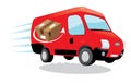 Fast shipping courier van