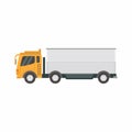 Fast shipping delivery truck vehicle icon isolated on white background. Logistic product transportation industry. Delivery service Royalty Free Stock Photo