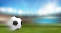 Fast shoot football soocer ball 3d render Royalty Free Stock Photo