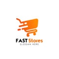 fast shop logo design template. fast sale icon design Royalty Free Stock Photo