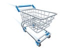 Fast Shopping Cart Trolley At High Speed Royalty Free Stock Photo