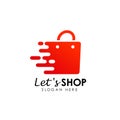fast shopping logo icon design. lets shopping logo designs template Royalty Free Stock Photo