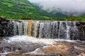 Fast shuttered waterfall, Nane Ghat, Shivneri, Maharashtra, India