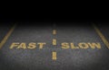 Fast And Slow Lanes Royalty Free Stock Photo