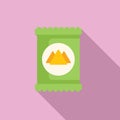 Fast snack pack icon flat vector. Food machine pack Royalty Free Stock Photo