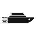 Fast speed boat icon simple vector. Race high run Royalty Free Stock Photo