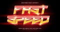 Fast Speed 3D editable text effect Template Royalty Free Stock Photo