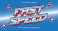Fast Speed 3D editable text effect Template Royalty Free Stock Photo