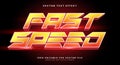 Fast Speed editable text effect Template Royalty Free Stock Photo