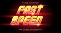 Fast Speed editable text effect Template Royalty Free Stock Photo