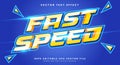 Fast Speed editable text effect Template Royalty Free Stock Photo