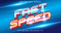 Fast Speed editable text effect Template Royalty Free Stock Photo