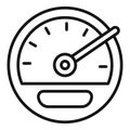 Fast speed gauge icon outline vector. Pace gauge