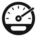 Fast speed gauge icon simple vector. Pace gauge