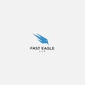 Fast speed head eagle logo Royalty Free Stock Photo